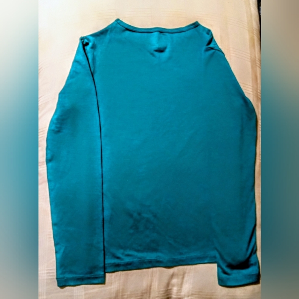 💙 32 Degrees Heat Kid's Heat Base Layer Long Sleeve Crew Neck Lovely Azure Blue - Picture 3 of 7